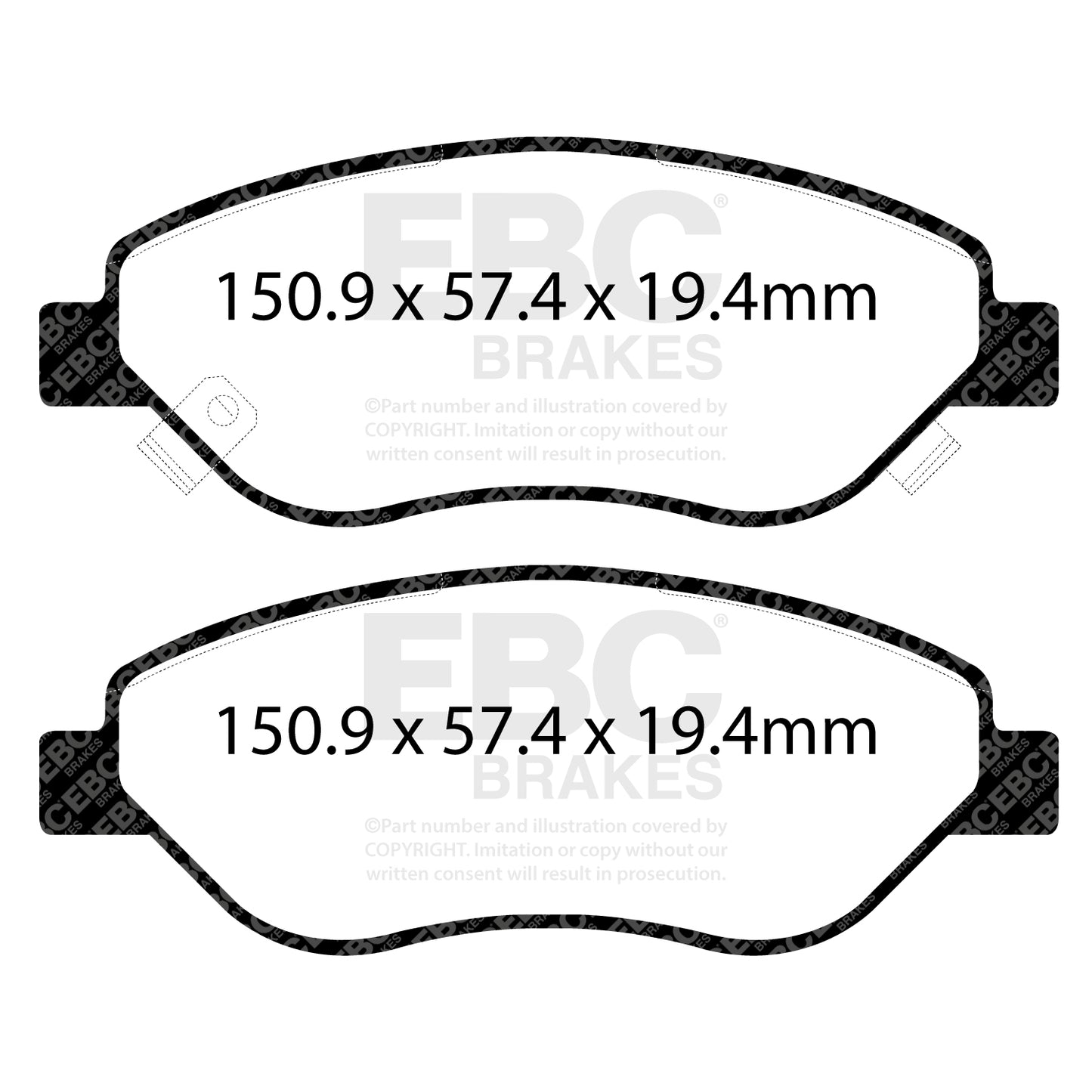 EBC Ultimax Brake Pad OE Replacement Set (DPX2332)