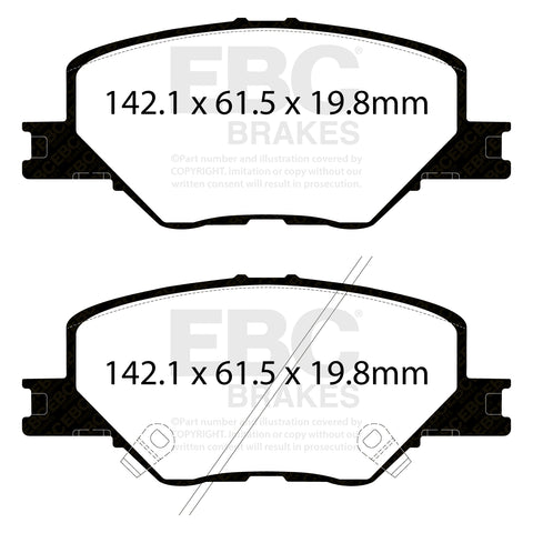 EBC Greenstuff 2000 Series Sport Brake Pad Set (DP22340)