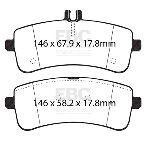 EBC Yellowstuff 4000 Series Street and Track Brake Pad Set (DP42350R)