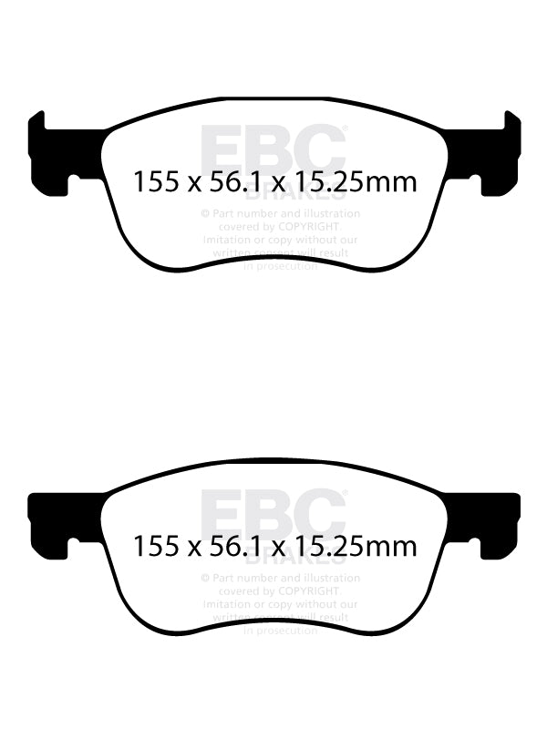 EBC Racing RP-1 Track and Race Brake Pads (DP82353RP1)
