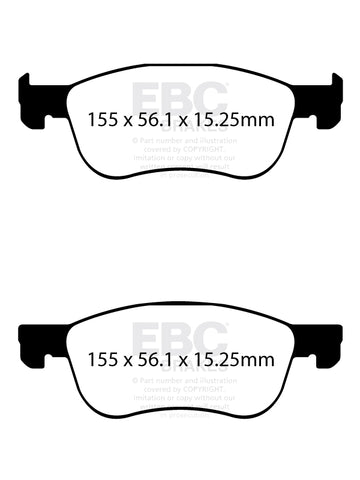 EBC Racing RP-1 Track and Race Brake Pads (DP82353RP1)