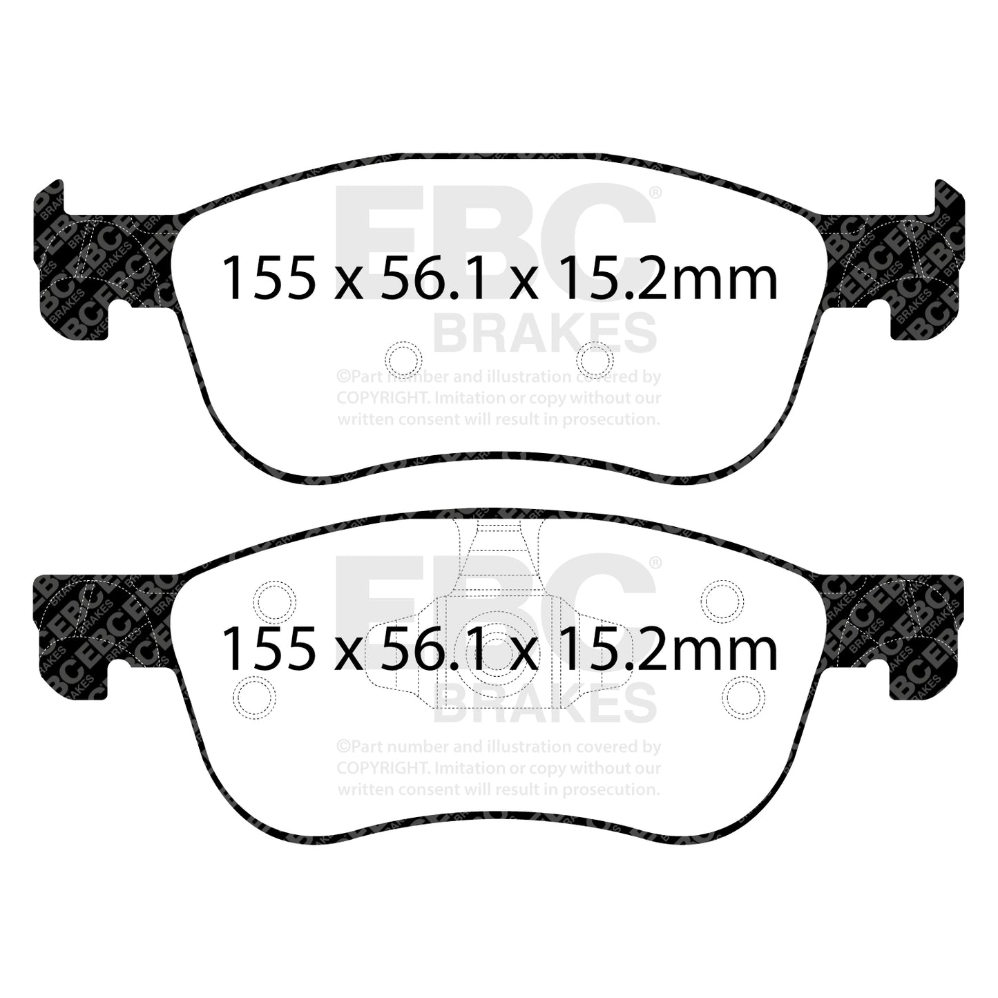 EBC Greenstuff 2000 Series Sport Brake Pad Set (DP22353)