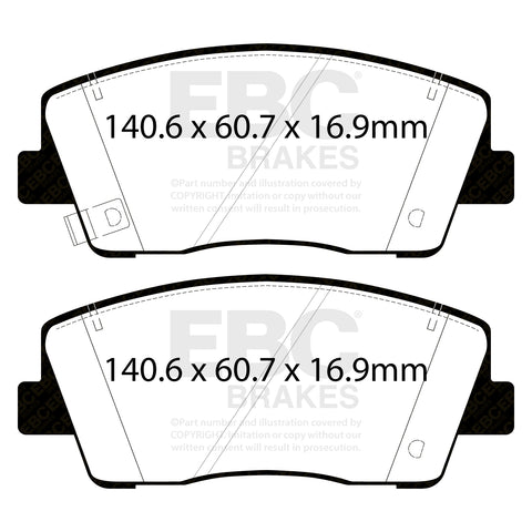 EBC Greenstuff 2000 Series Sport Brake Pad Set (DP22358)
