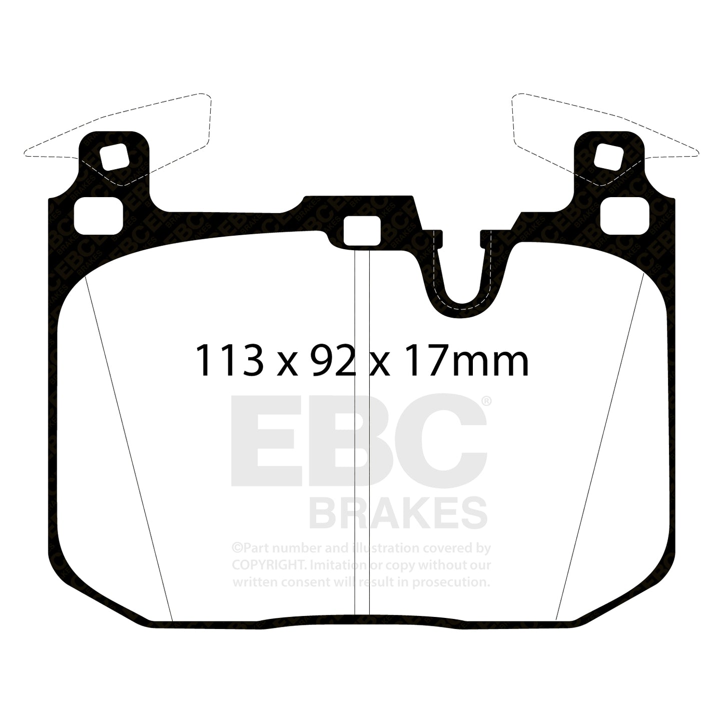 EBC Yellowstuff 4000 Series Street and Track Brake Pad Set (DP42360R)