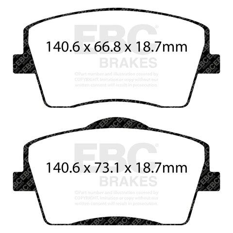 EBC Yellowstuff 4000 Series Street and Track Brake Pad Set (DP42365R)