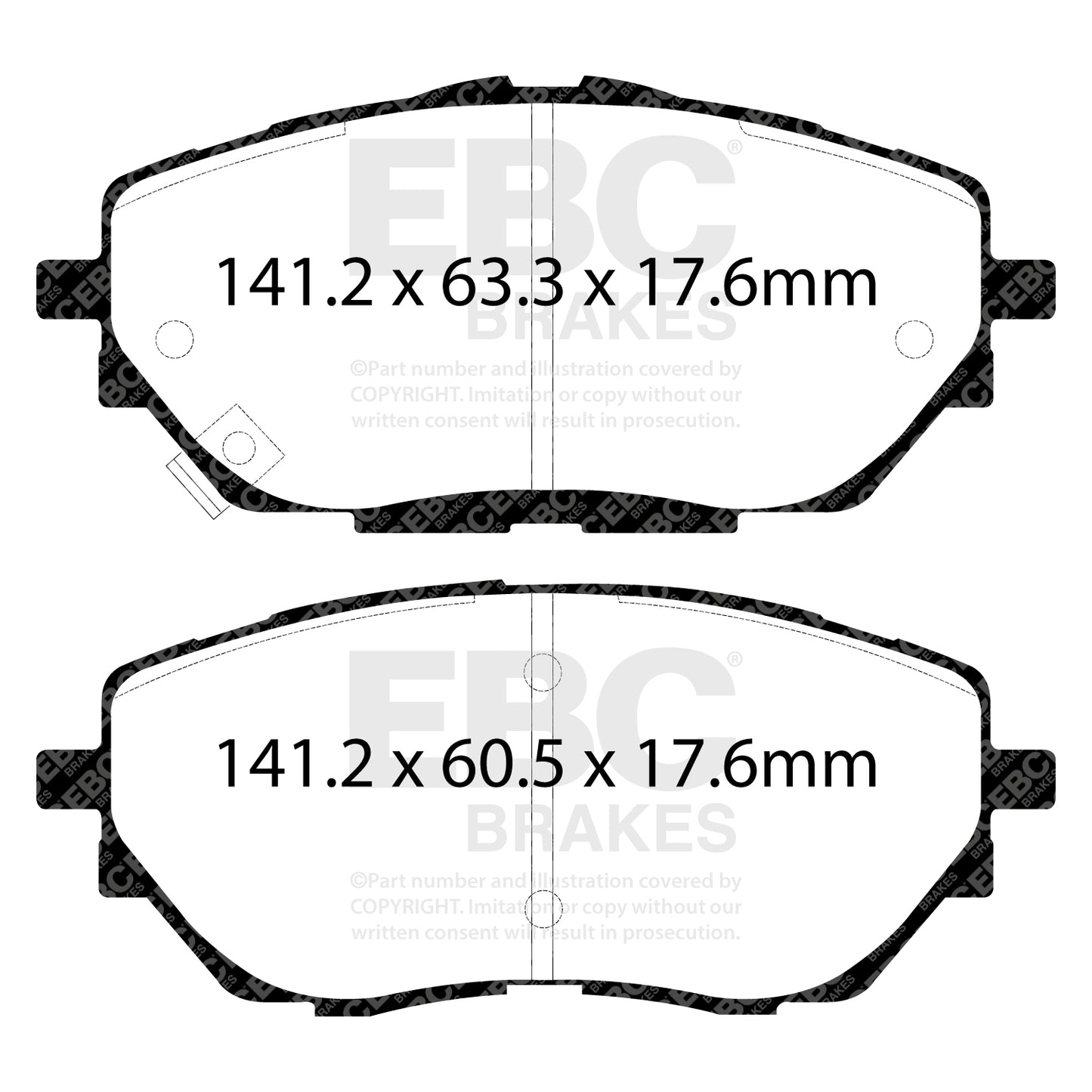 EBC Yellowstuff Brake Pad 4000 Series Sport Set (DP42368R)