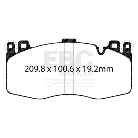 EBC Yellowstuff 4000 Series Street and Track Brake Pad Set (DP42370R)