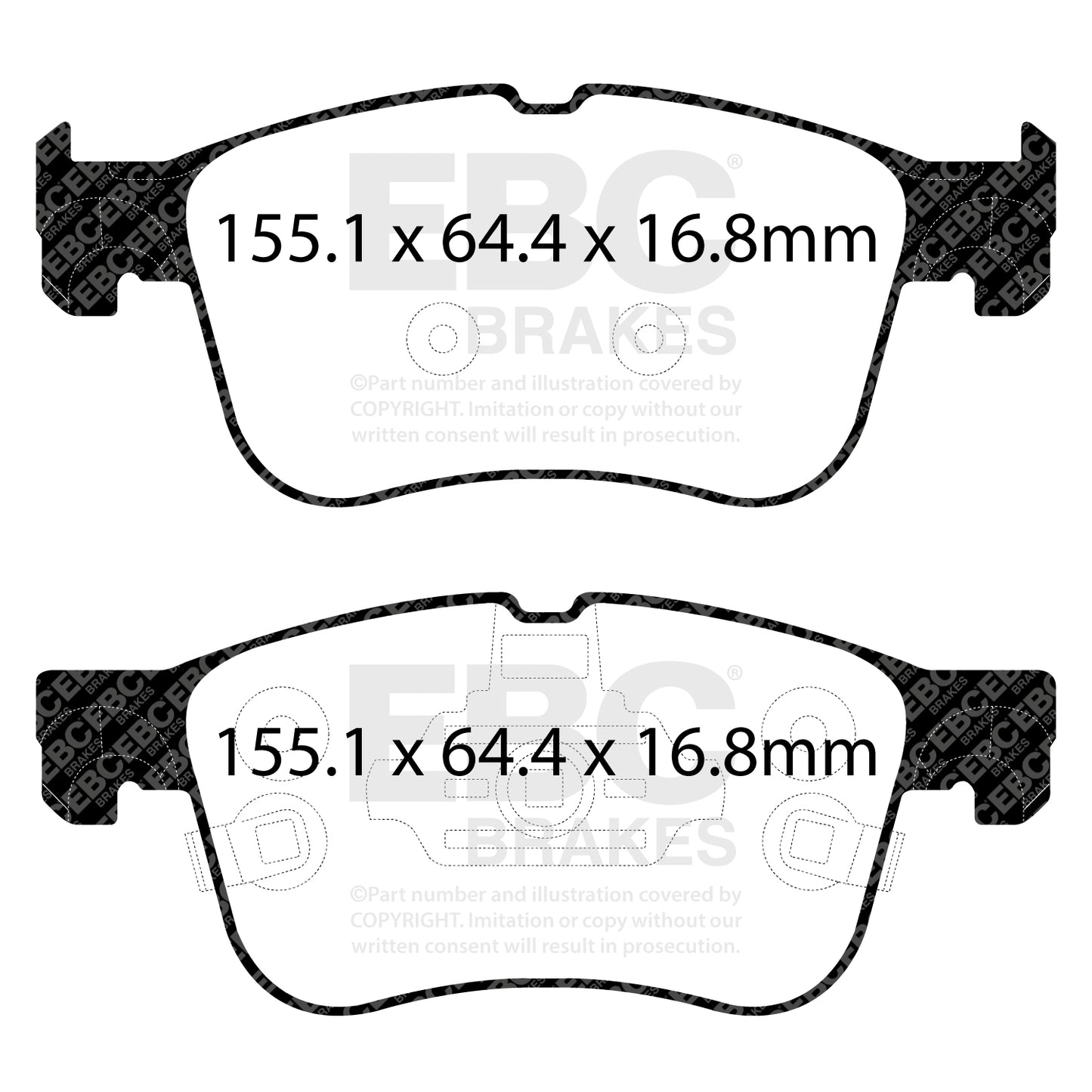 EBC Yellowstuff 4000 Series Street and Track Brake Pad Set (DP42372R)