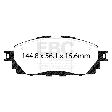 EBC Yellowstuff 4000 Series Street and Track Brake Pad Set (DP42373R)