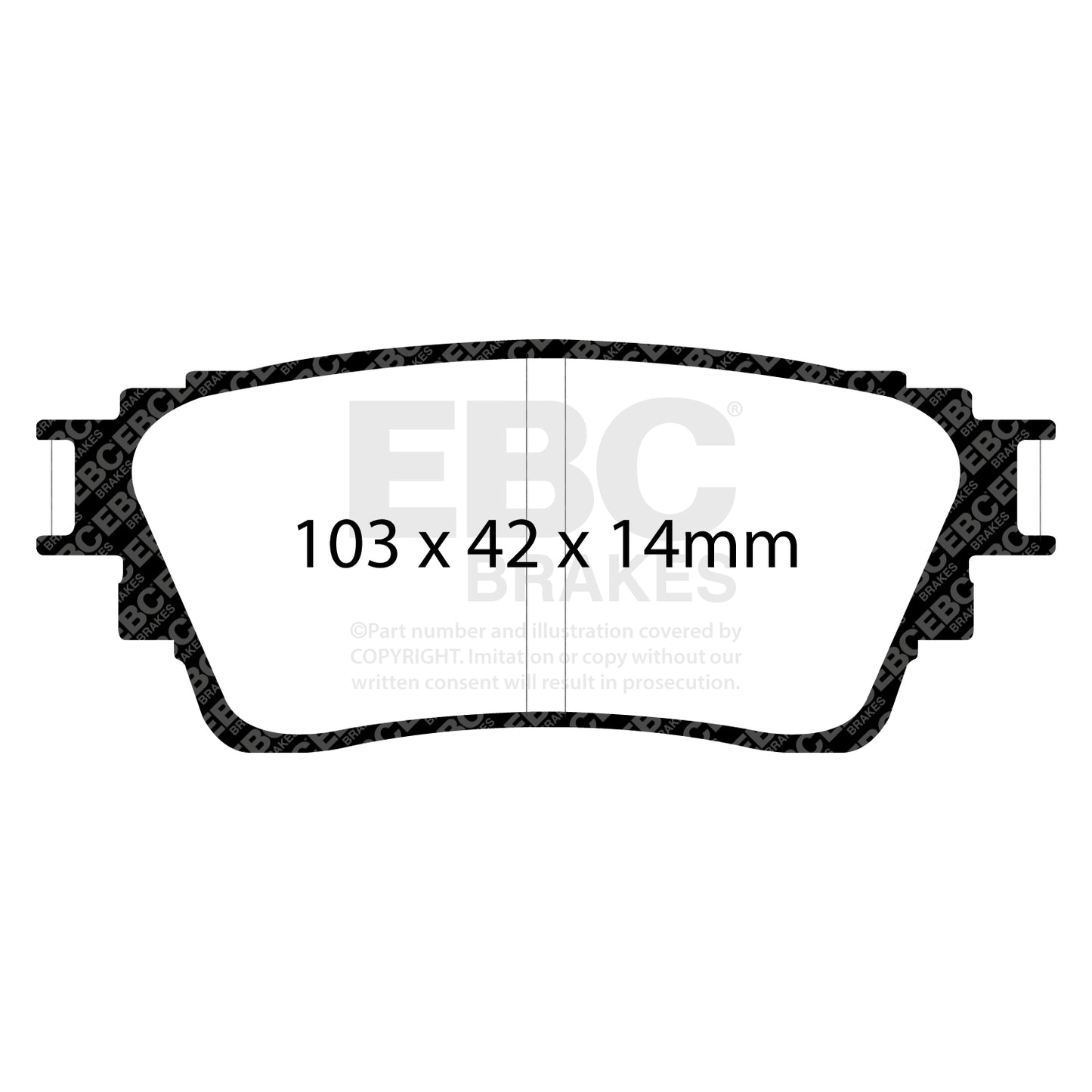 EBC Yellowstuff 4000 Series Street and Track Brake Pad Set (DP42376R)