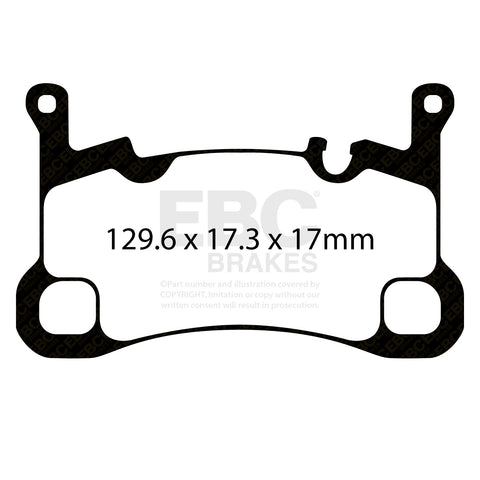 EBC Yellowstuff 4000 Series Street and Track Brake Pad Set (DP42380R)