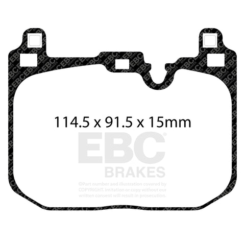 EBC Yellowstuff 4000 Series Street and Track Brake Pad Set (DP42393R)