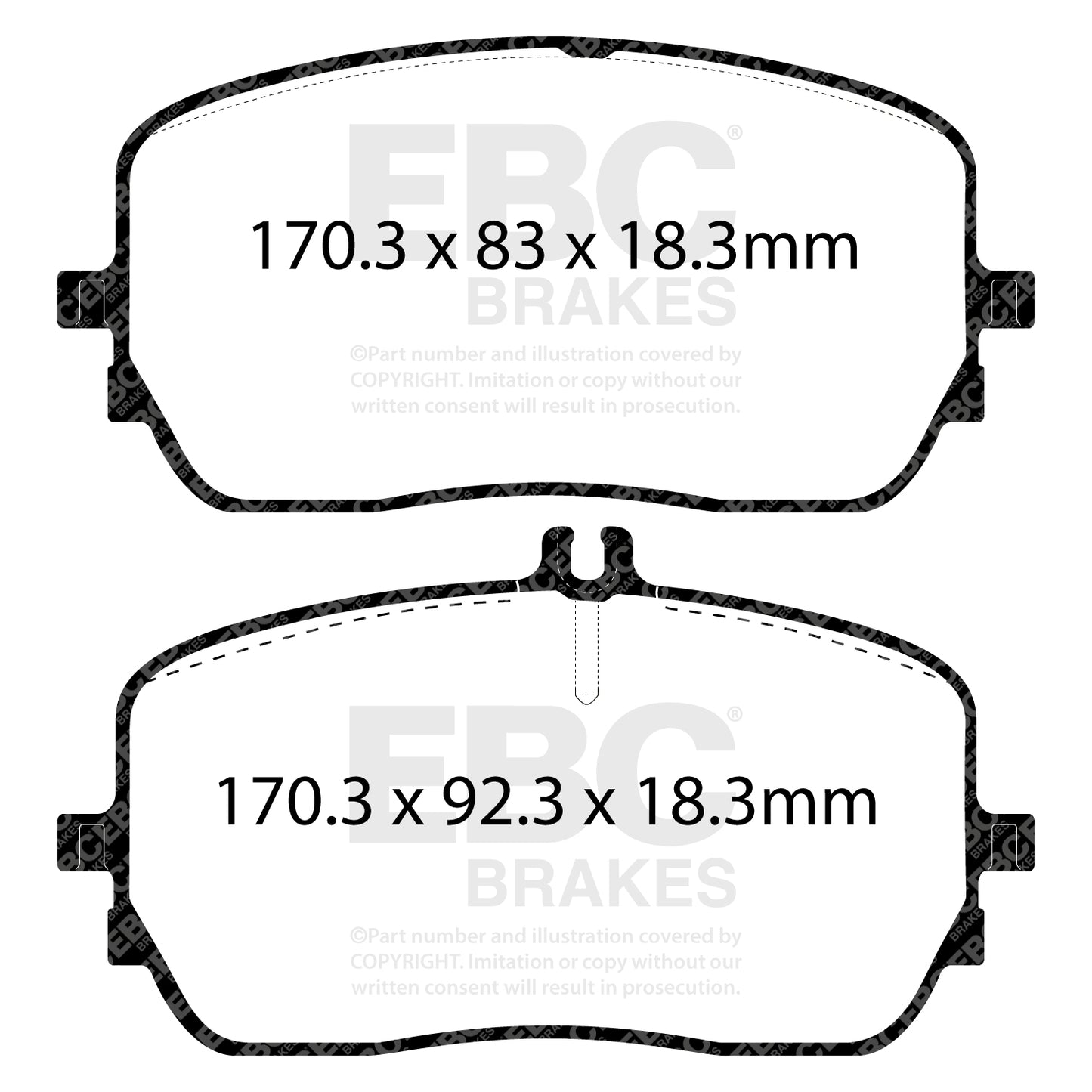 EBC Greenstuff Brake Pad 6000 Series Truck and SUV Set (DP62396)
