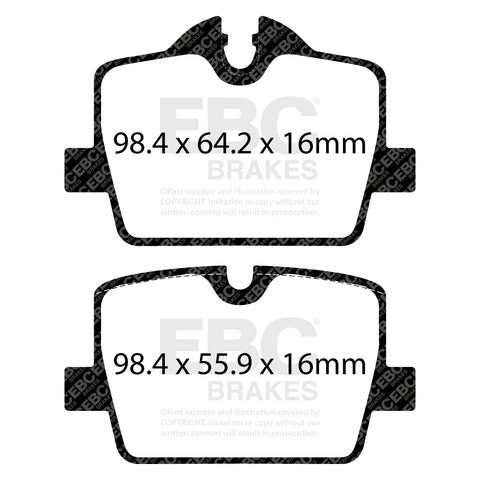EBC Greenstuff 2000 Series Sport Brake Pad Set (DP22405)