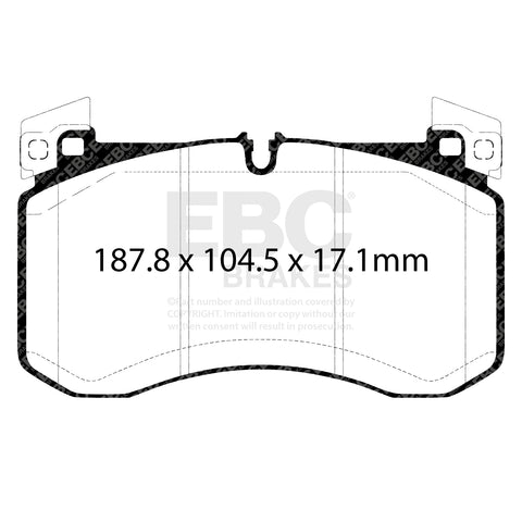 EBC Yellowstuff Brake Pad 4000 Series Sport Set (DP42409R)