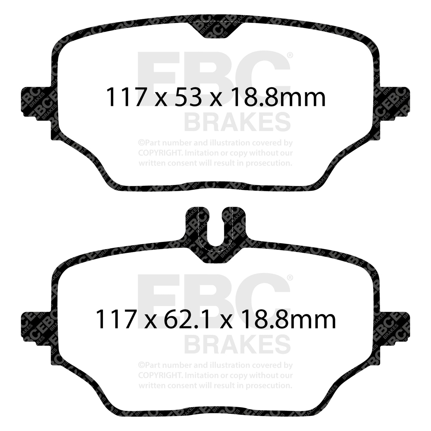 EBC Greenstuff Brake Pad 6000 Series Truck and SUV Set (DP62426)