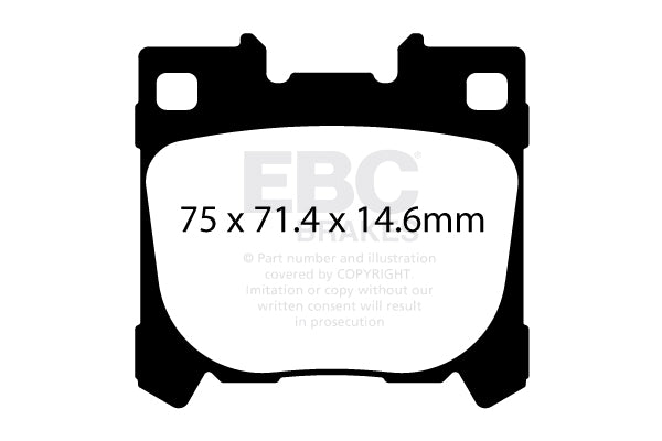 EBC Racing RP-1 Track and Race Brake Pads (DP82431RP1)