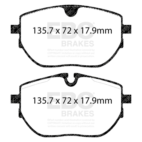 EBC Ultimax Brake Pad OE Replacement Set (DPX2433)