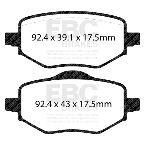 EBC Greenstuff Brake Pad 2000 Series Sport Set (DP22442)