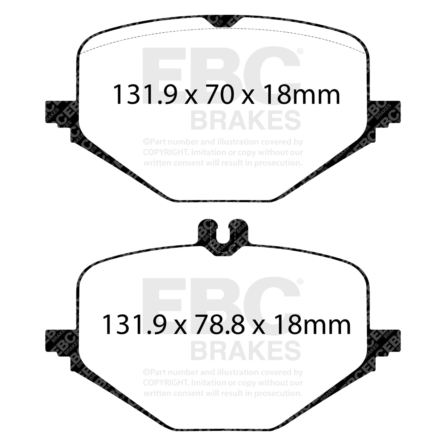 EBC Yellowstuff Brake Pad 4000 Series Sport Set (DP42443R)