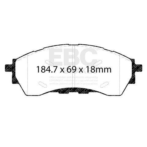 EBC Yellowstuff Brake Pad 4000 Series Sport Set (DP42445R)