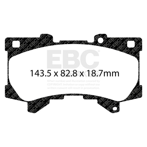 EBC Yellowstuff Brake Pad 4000 Series Sport Set (DP42460R)