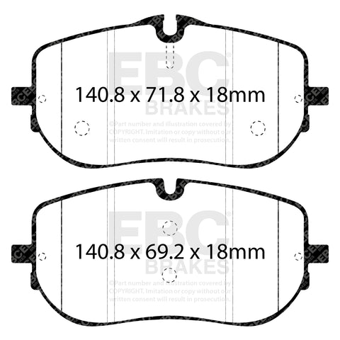 EBC Greenstuff Brake Pad 2000 Series Sport Set (DP22484)