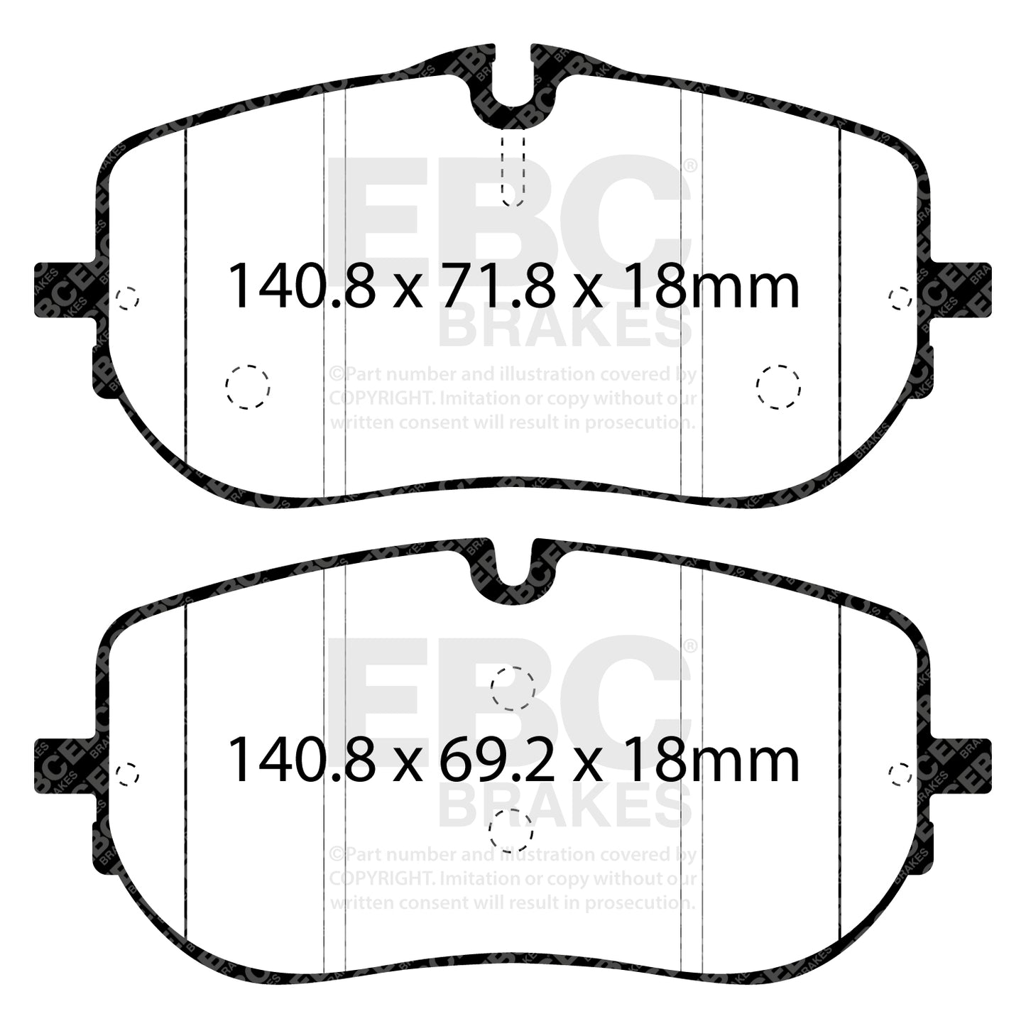 EBC Ultimax Brake Pad OE Replacement Set (DPX2484)