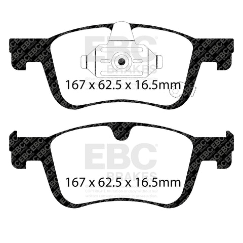 EBC Yellowstuff Brake Pad 4000 Series Sport Set (DP42505R)