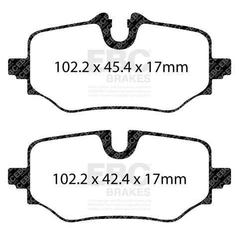 EBC Yellowstuff Brake Pad 4000 Series Sport Set (DP42507R)