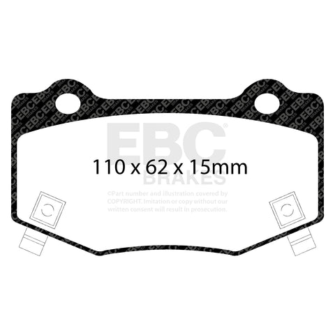 EBC Yellowstuff 4000 Series Street and Track Brake Pad Set (DP43023R)