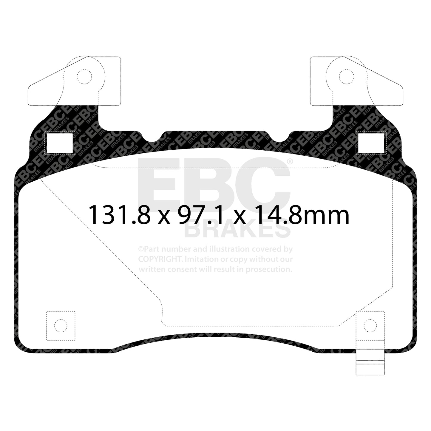 EBC Yellowstuff 4000 Series Street and Track Brake Pad Set (DP43028R)
