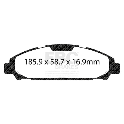 EBC Yellowstuff 4000 Series Street and Track Brake Pad Set (DP43039R)