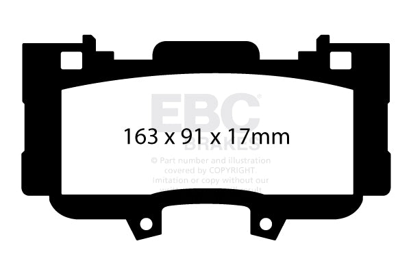 EBC Racing RP-X Track and Race Brake Pads (DP83042RPX)