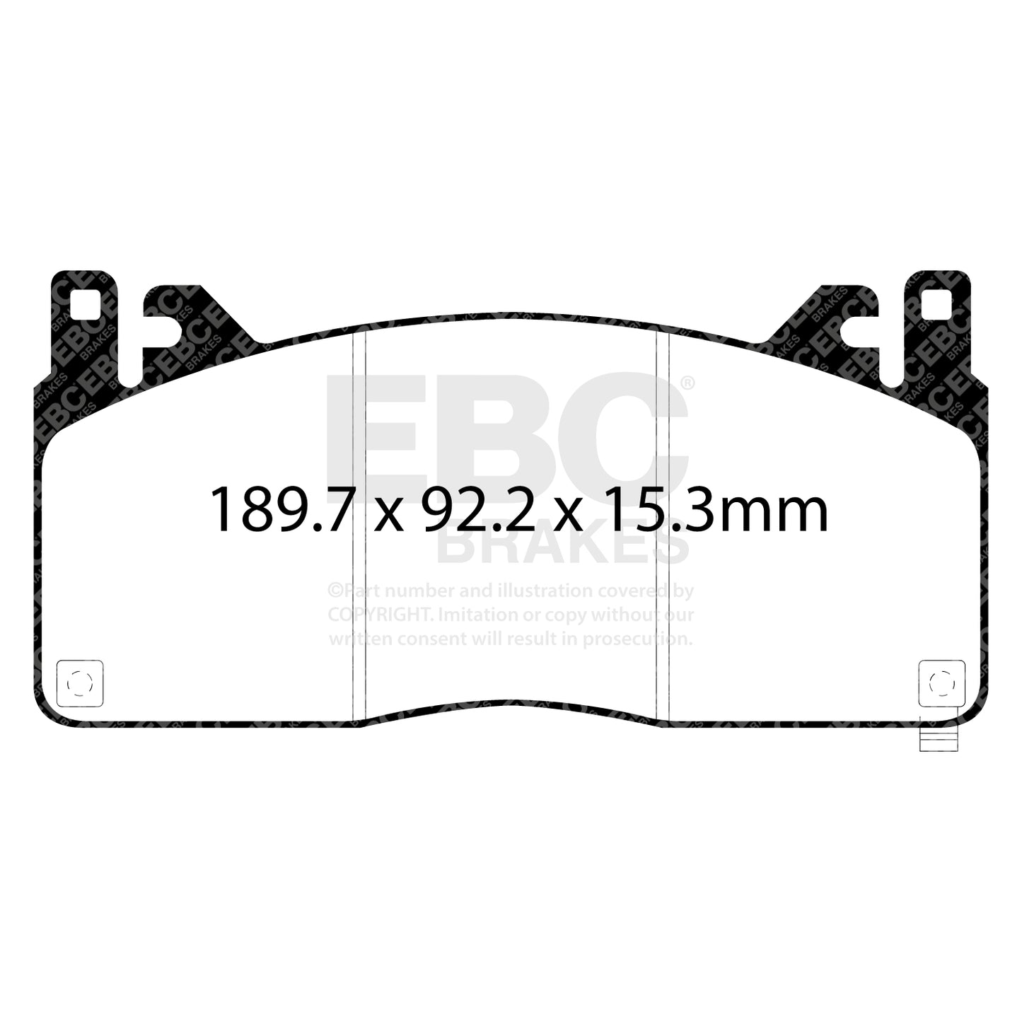 EBC Yellowstuff 4000 Series Street and Track Brake Pad Set (DP43055R)