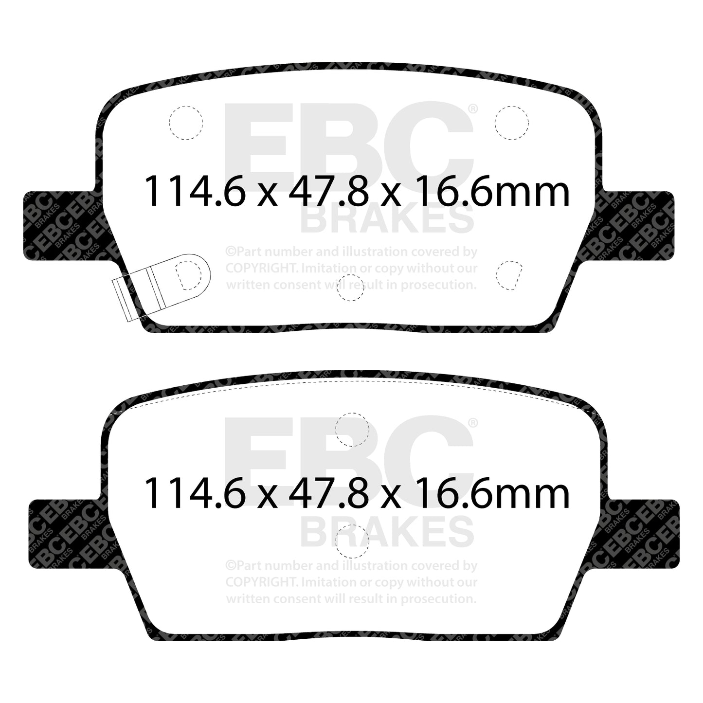 EBC Yellowstuff 4000 Series Street and Track Brake Pad Set (DP43064R)