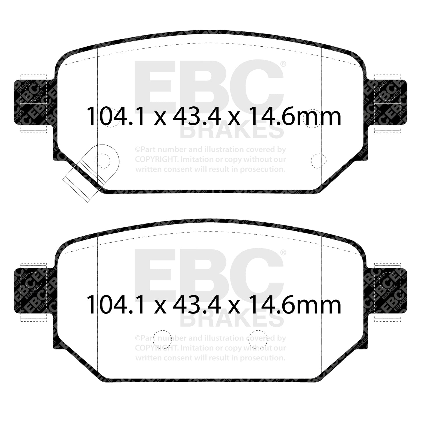 EBC Yellowstuff 4000 Series Street and Track Brake Pad Set (DP43081R)