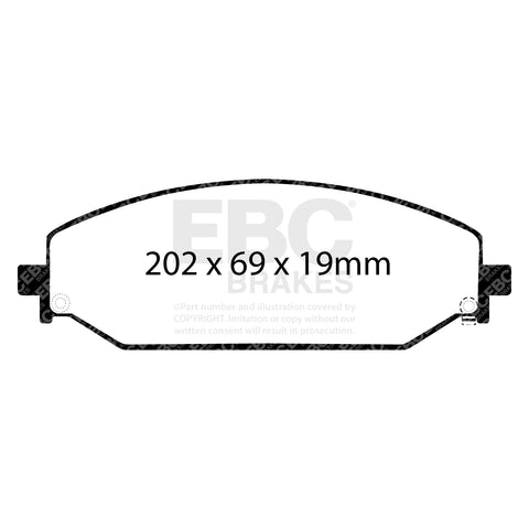 EBC ED Brake Pad Light Truck, Jeep and SUV Set (ED93094)