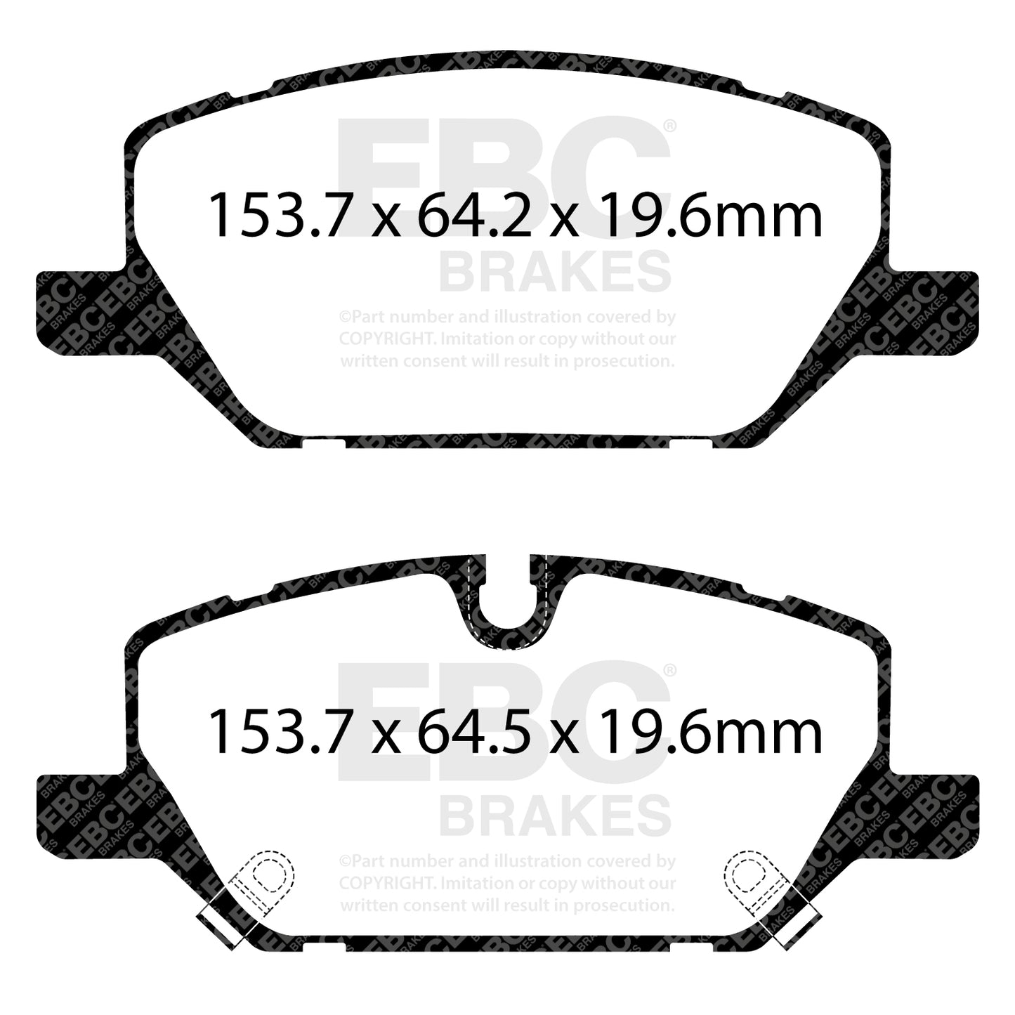 EBC Yellowstuff Brake Pad 4000 Series Sport Set (DP43117R)