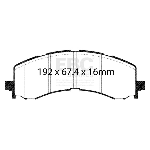 EBC Yellowstuff Brake Pad 4000 Series Sport Set (DP43141R)