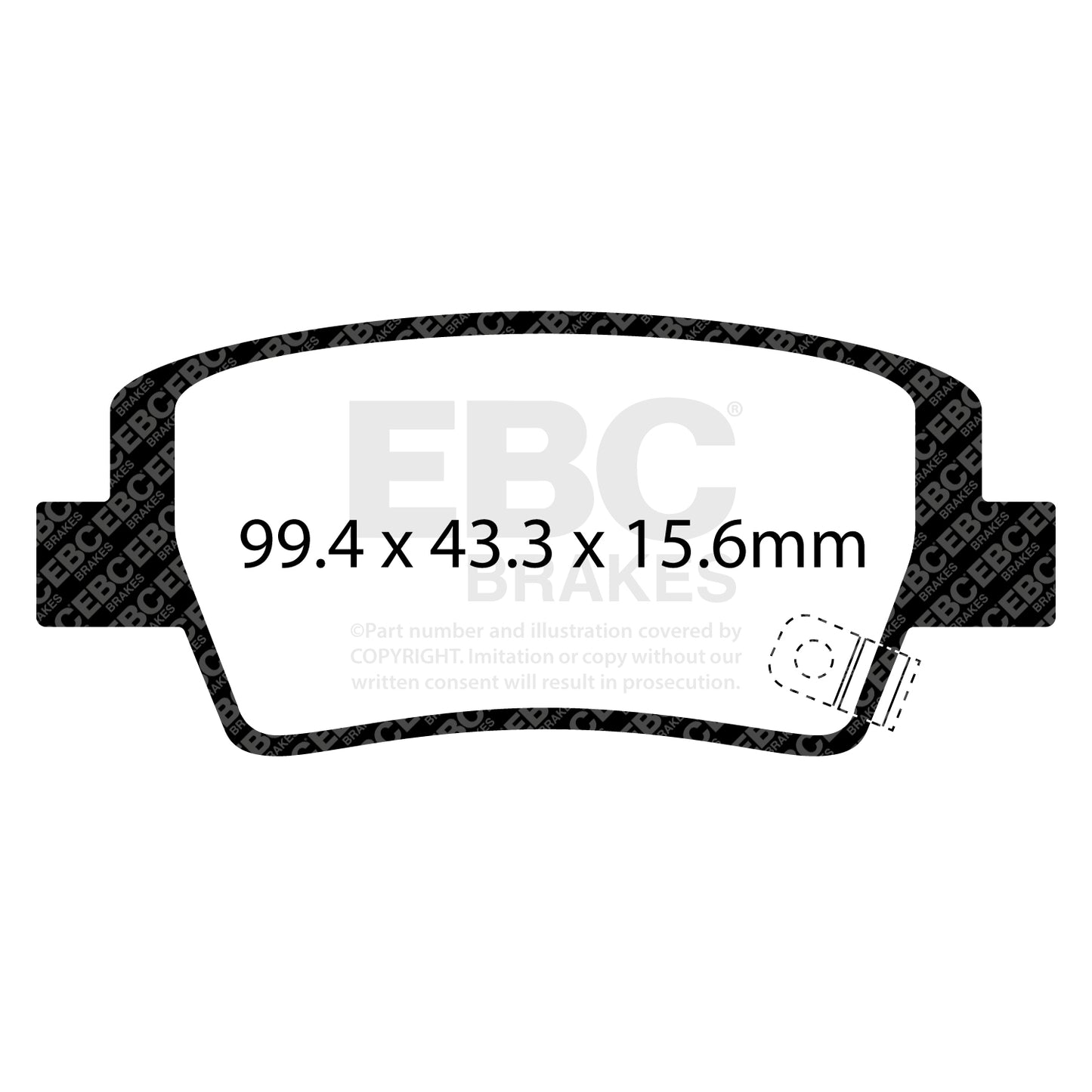 EBC Yellowstuff Brake Pad 4000 Series Sport Set (DP43154R)