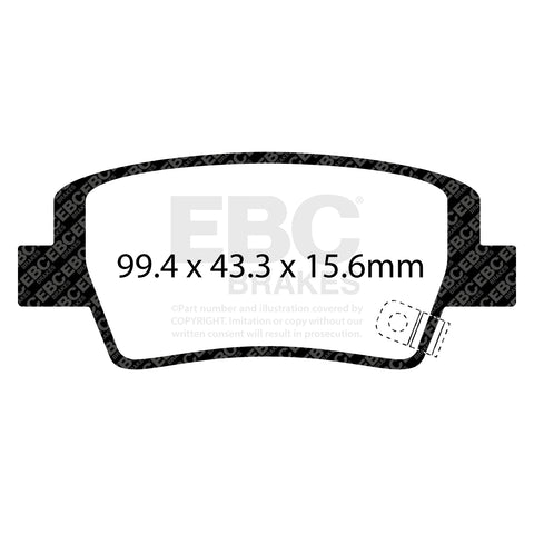 EBC Yellowstuff Brake Pad 4000 Series Sport Set (DP43154R)