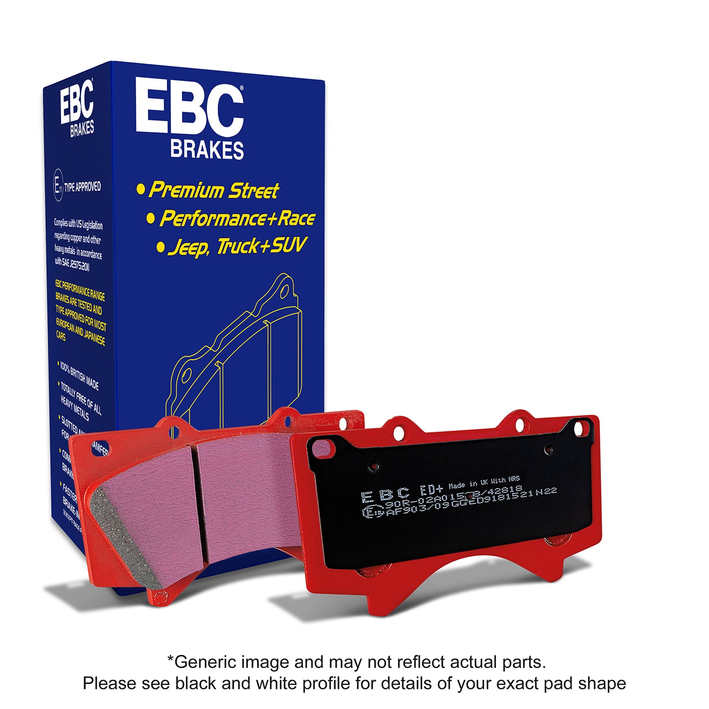 EBC ED Brake Pad Light Truck, Jeep and SUV Set (ED91037)