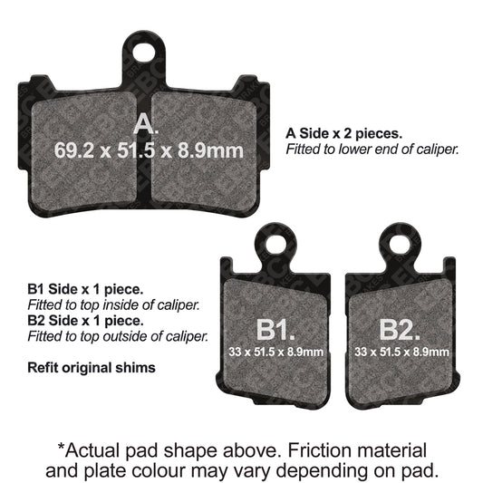 EBC - EBC Double-H Sintered Sportbike Pad Set (FA499/4HH)