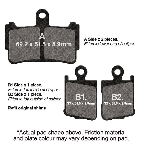 EBC - EBC Double-H Sintered Sportbike Pad Set (FA499/4HH)