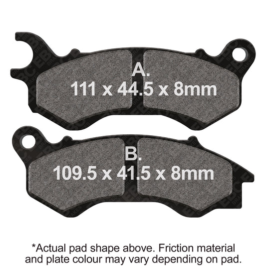 EBC - EBC Double-H Sintered Scooter Pad Set (SFA603HH)