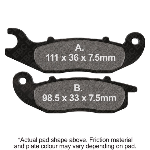 EBC - EBC Double-H Sintered Scooter Pad Set (SFA693HH)