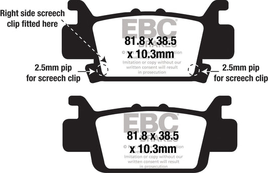 EBC - EBC MXS Formula MX Race Pad Set (MXS704)