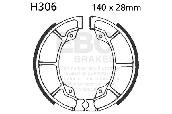 EBC - EBC Brake Shoe Set (H306)