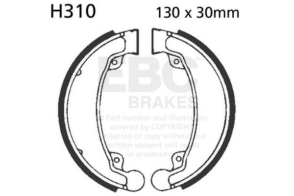 EBC - EBC Grooved Brake Shoe Set (H310G)